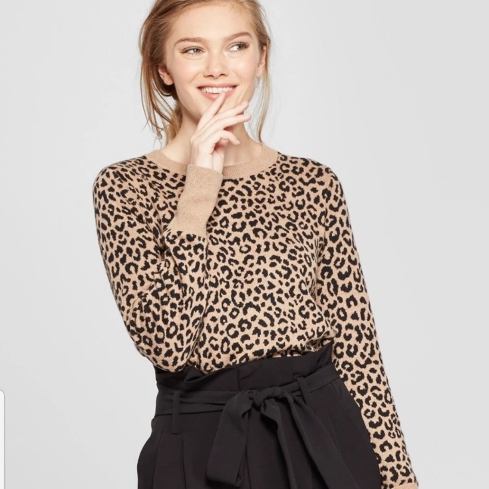 A New Day Leopard Cheetah Sweater